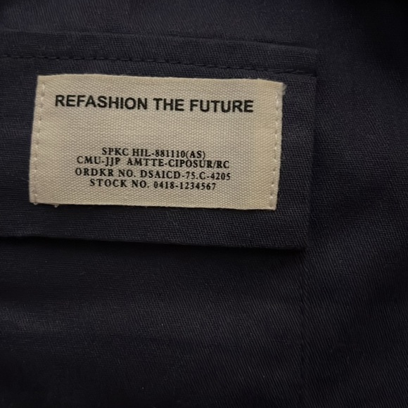 REFASHION THE FUTURE FOLD OVER WAIST Y2K STRAIGHT LEG PANTS.  New without tag. - Picture 12 of 15